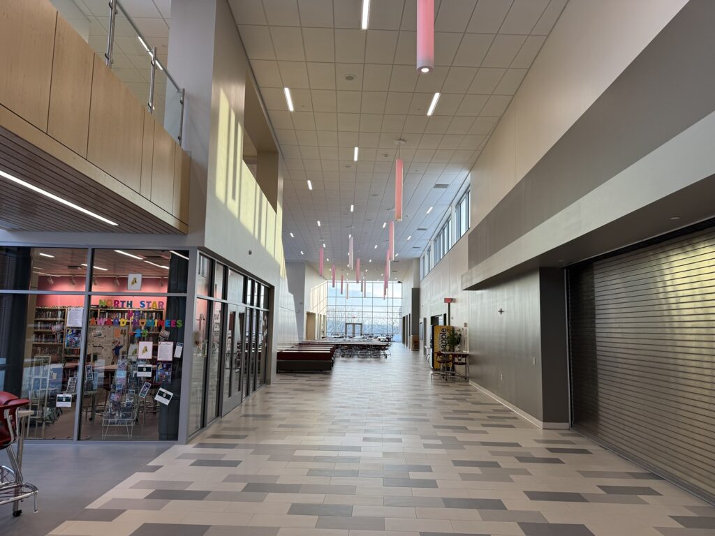 lobby (in front of library)